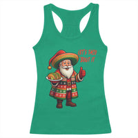 Funny Santa Taco Mexican Racerback Tank Top Let Us Taco About It - Wonder Print Shop