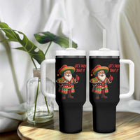 Funny Santa Taco Mexican Tumbler With Handle Let Us Taco About It - Wonder Print Shop