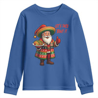 Funny Santa Taco Mexican Youth Sweatshirt Let Us Taco About It - Wonder Print Shop