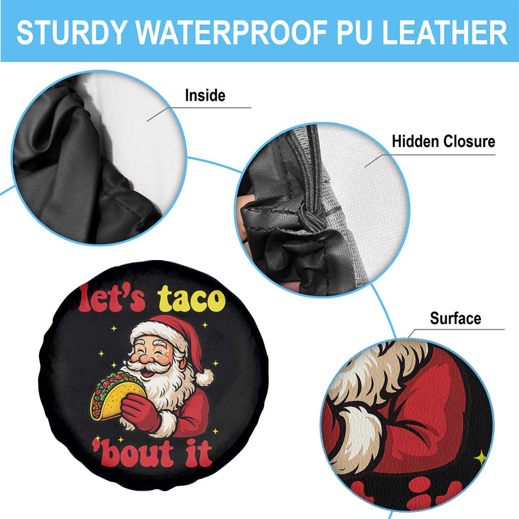 Funny Santa Taco Spare Tire Cover Let Us Taco About It - Wonder Print Shop