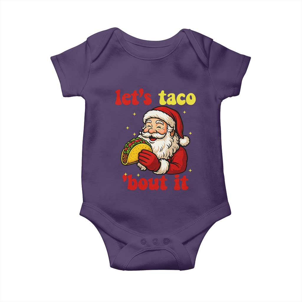 Funny Santa Taco Baby Onesie Let Us Taco About It - Wonder Print Shop