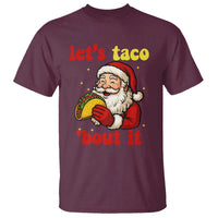Funny Santa Taco T Shirt Let Us Taco About It - Wonder Print Shop