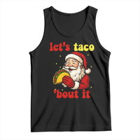 Funny Santa Taco Tank Top Let Us Taco About It - Wonder Print Shop