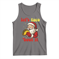 Funny Santa Taco Tank Top Let Us Taco About It - Wonder Print Shop