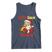 Funny Santa Taco Tank Top Let Us Taco About It - Wonder Print Shop