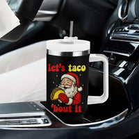 Funny Santa Taco Tumbler With Handle Let Us Taco About It - Wonder Print Shop