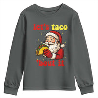 Funny Santa Taco Youth Sweatshirt Let Us Taco About It - Wonder Print Shop