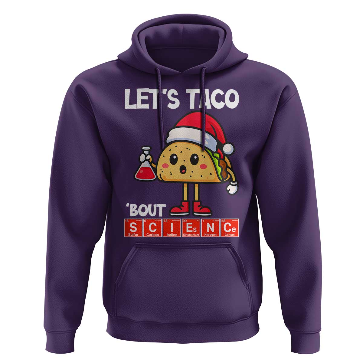 Funny Taco Mexican Christmas Hoodie Let Us Taco About Science - Wonder Print Shop