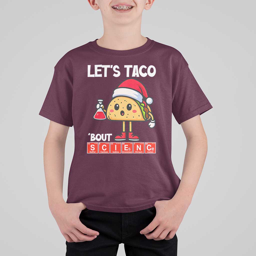 Funny Taco Mexican Christmas T Shirt For Kid Let Us Taco About Science - Wonder Print Shop