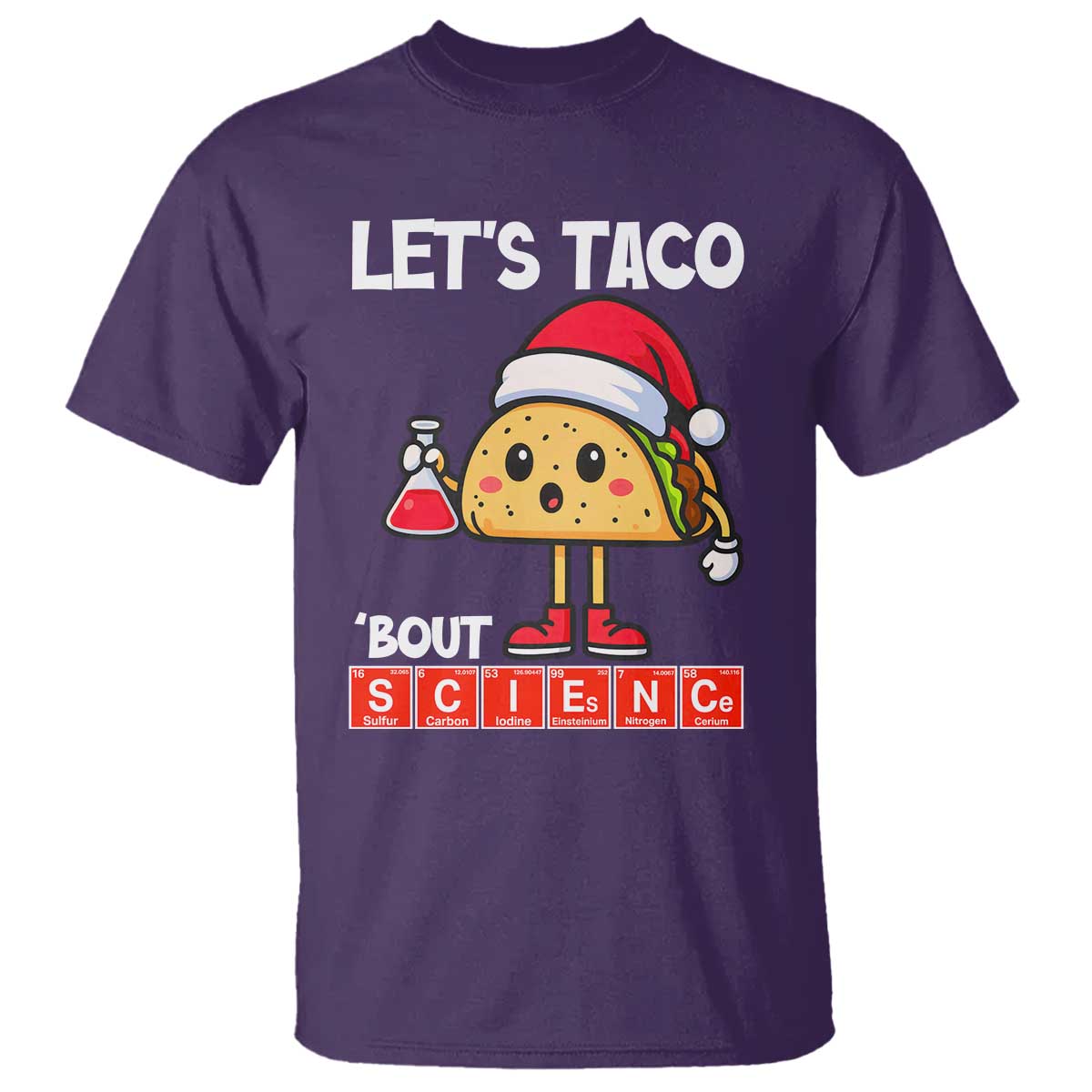 Funny Taco Mexican Christmas T Shirt Let Us Taco About Science - Wonder Print Shop