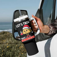 Funny Taco Mexican Christmas Tumbler With Handle Let Us Taco About Science - Wonder Print Shop