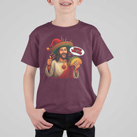 Funny Jesus Taco Mexican T Shirt For Kid Let Us Taco About Jesus - Wonder Print Shop