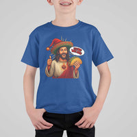 Funny Jesus Taco Mexican T Shirt For Kid Let Us Taco About Jesus - Wonder Print Shop