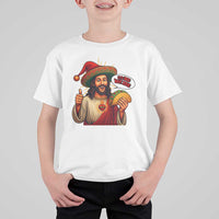 Funny Jesus Taco Mexican T Shirt For Kid Let Us Taco About Jesus - Wonder Print Shop