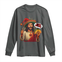 Funny Jesus Taco Mexican Long Sleeve Shirt Let Us Taco About Jesus - Wonder Print Shop