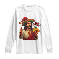 Funny Jesus Taco Mexican Long Sleeve Shirt Let Us Taco About Jesus - Wonder Print Shop