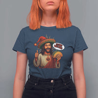 Funny Jesus Taco Mexican T Shirt For Women Let Us Taco About Jesus - Wonder Print Shop