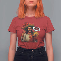 Funny Jesus Taco Mexican T Shirt For Women Let Us Taco About Jesus - Wonder Print Shop