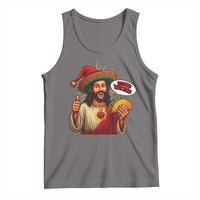 Funny Jesus Taco Mexican Tank Top Let Us Taco About Jesus - Wonder Print Shop