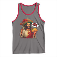 Funny Jesus Taco Mexican Tank Top Let Us Taco About Jesus - Wonder Print Shop