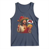Funny Jesus Taco Mexican Tank Top Let Us Taco About Jesus - Wonder Print Shop