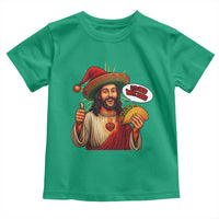 Funny Jesus Taco Mexican Toddler T Shirt Let Us Taco About Jesus - Wonder Print Shop