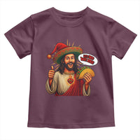 Funny Jesus Taco Mexican Toddler T Shirt Let Us Taco About Jesus - Wonder Print Shop
