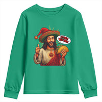 Funny Jesus Taco Mexican Youth Sweatshirt Let Us Taco About Jesus - Wonder Print Shop