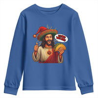 Funny Jesus Taco Mexican Youth Sweatshirt Let Us Taco About Jesus - Wonder Print Shop