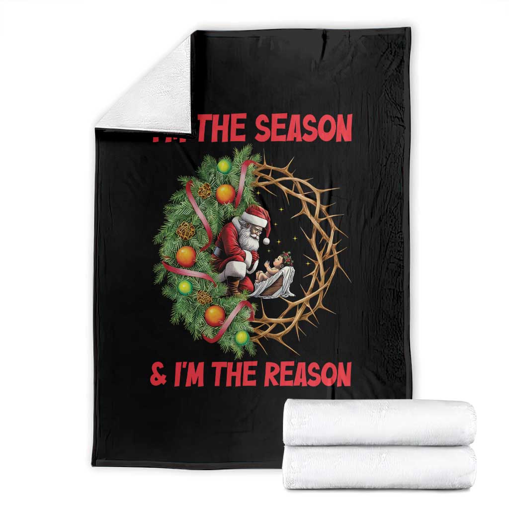 Santa Christmas Throw Blanket Baby Jesus Christian Xmas - Wonder Print Shop