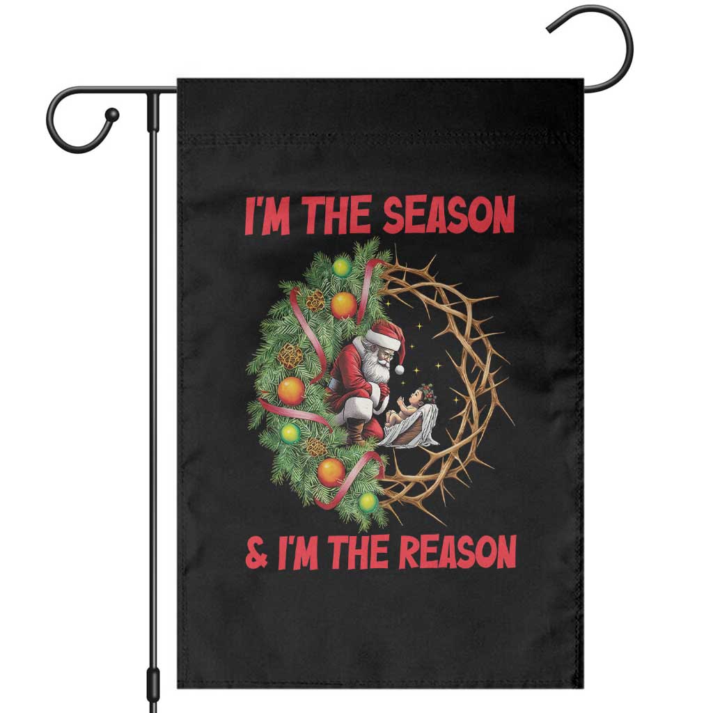 Santa Christmas Garden Flag Baby Jesus Christian Xmas - Wonder Print Shop
