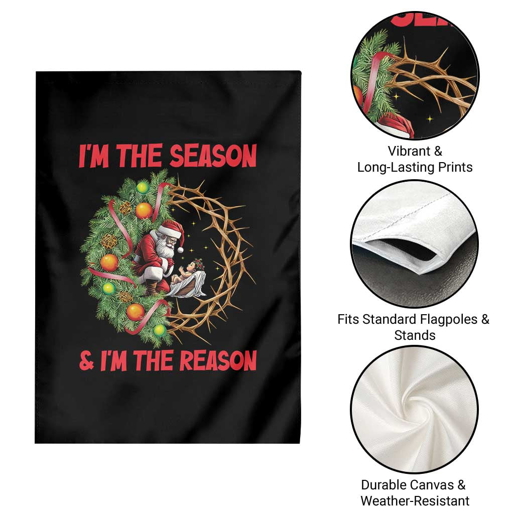 Santa Christmas Garden Flag Baby Jesus Christian Xmas - Wonder Print Shop