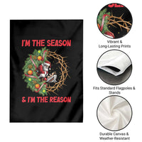 Santa Christmas Garden Flag Baby Jesus Christian Xmas - Wonder Print Shop