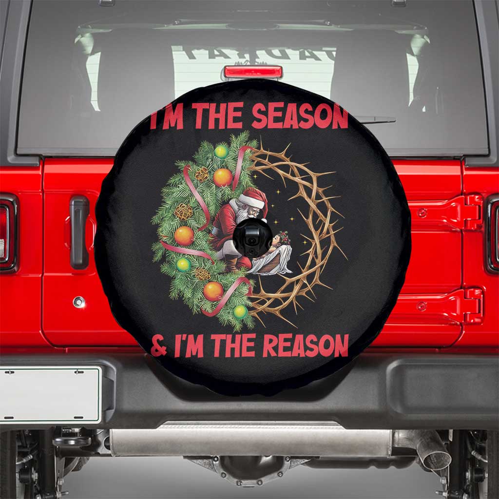 Santa Christmas Spare Tire Cover Baby Jesus Christian Xmas - Wonder Print Shop