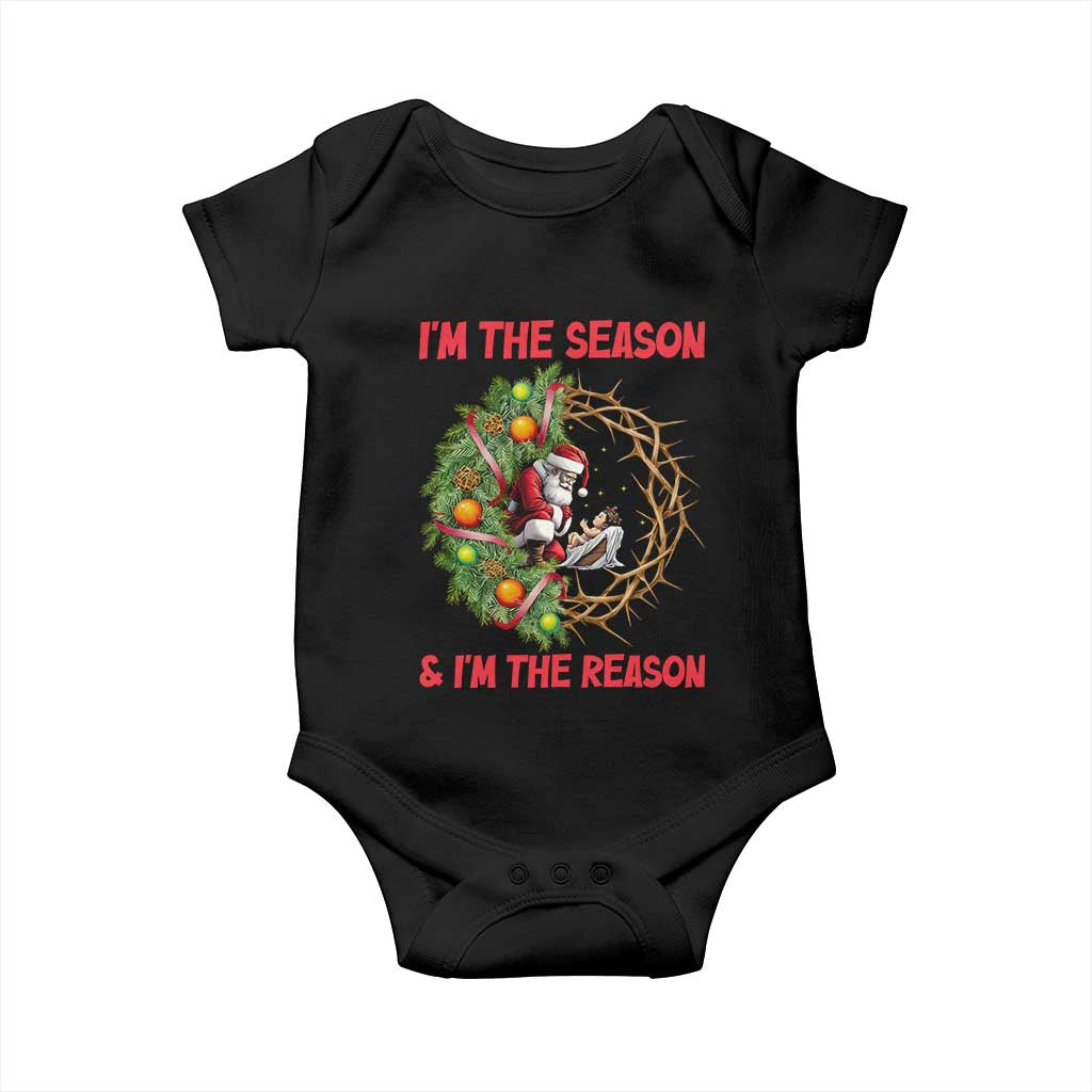 Santa Christmas Baby Onesie Baby Jesus Christian Xmas - Wonder Print Shop
