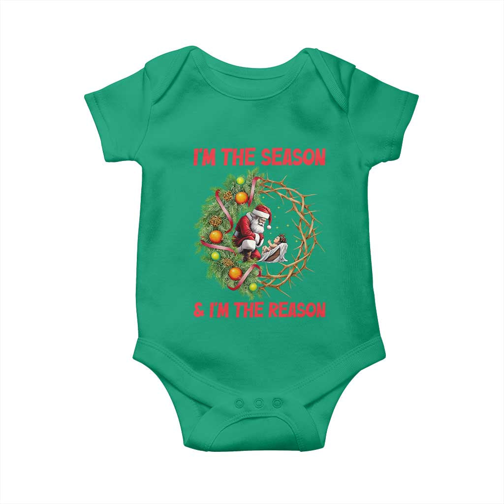 Santa Christmas Baby Onesie Baby Jesus Christian Xmas - Wonder Print Shop
