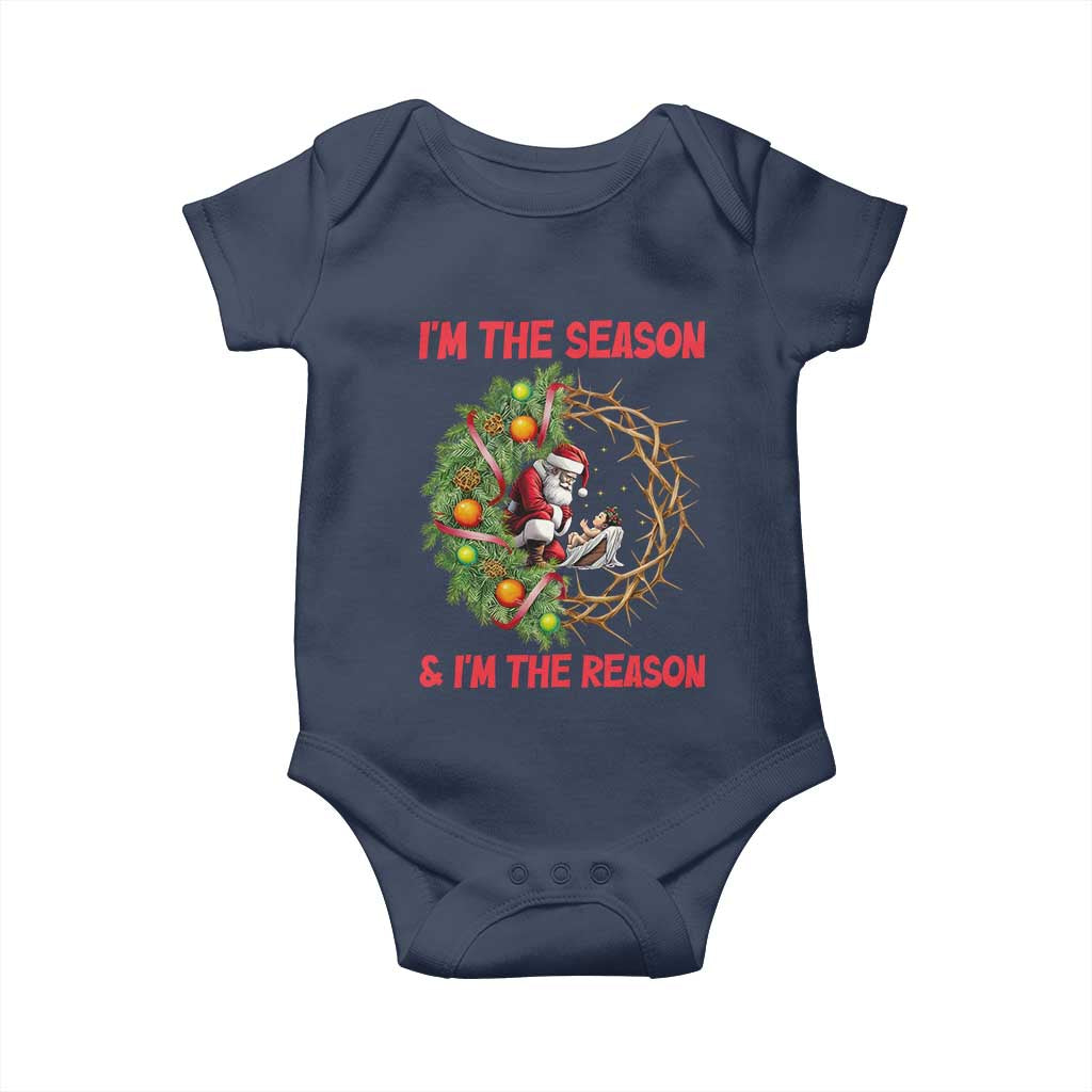 Santa Christmas Baby Onesie Baby Jesus Christian Xmas - Wonder Print Shop