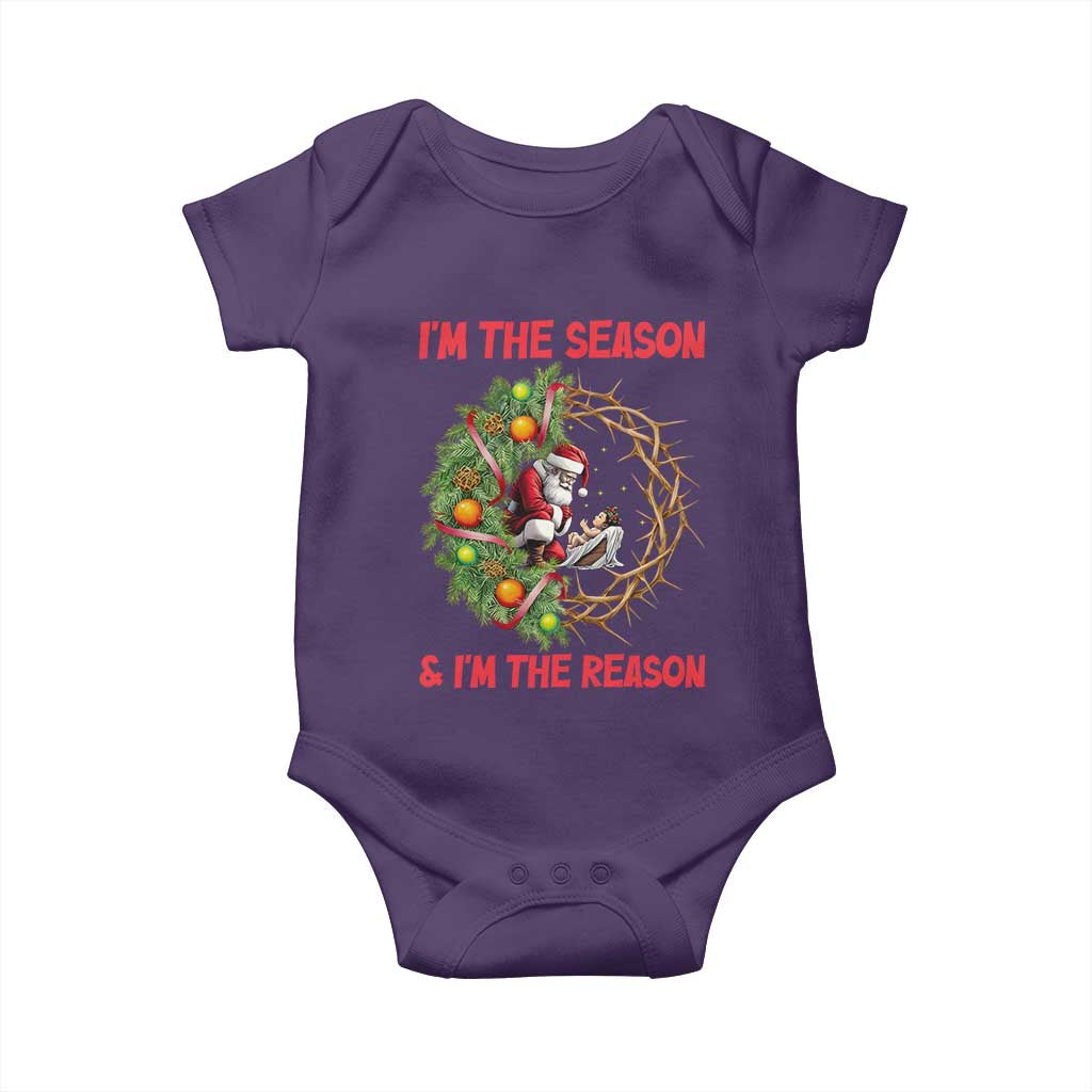 Santa Christmas Baby Onesie Baby Jesus Christian Xmas - Wonder Print Shop