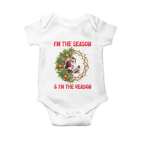 Santa Christmas Baby Onesie Baby Jesus Christian Xmas - Wonder Print Shop