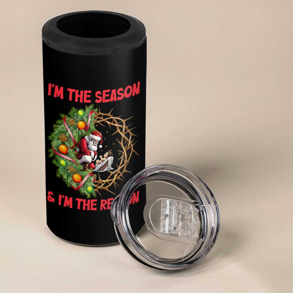 Santa Christmas 4 in 1 Can Cooler Tumbler Baby Jesus Christian Xmas - Wonder Print Shop
