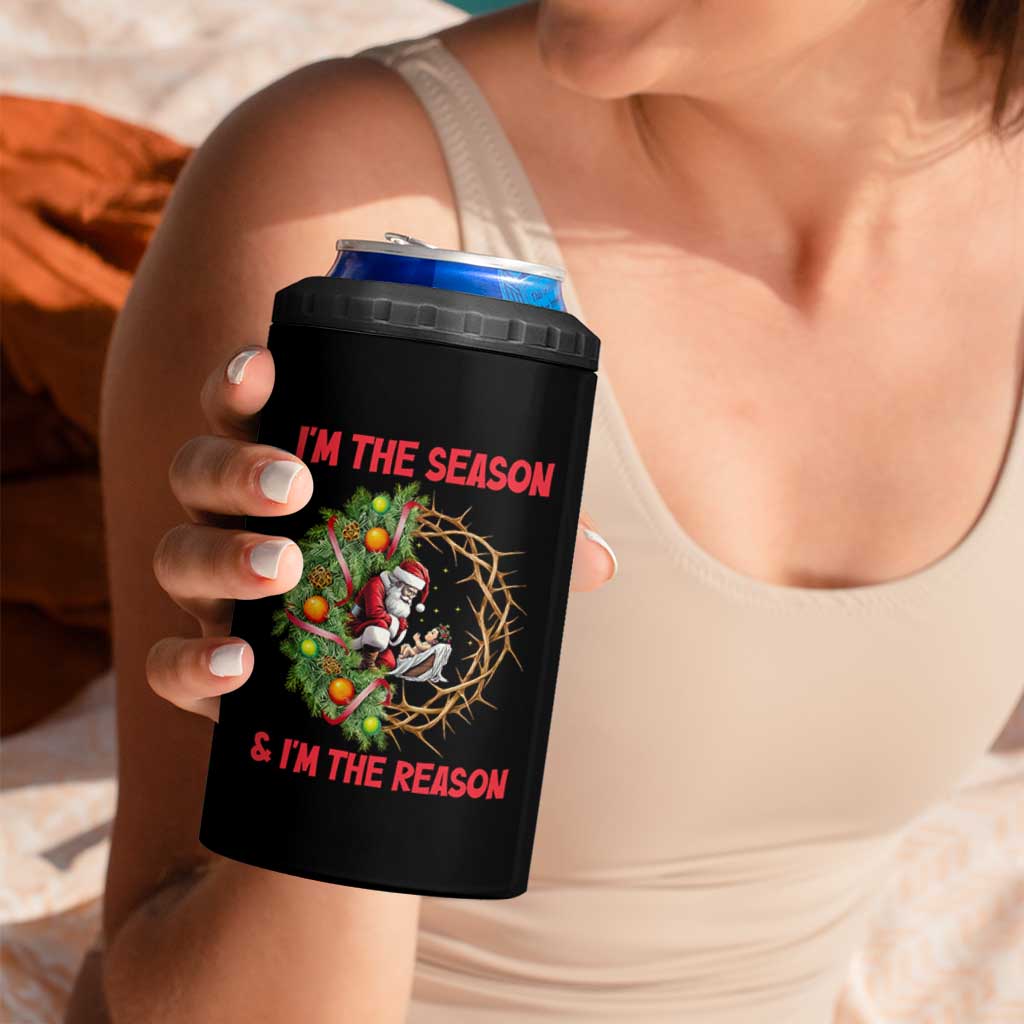 Santa Christmas 4 in 1 Can Cooler Tumbler Baby Jesus Christian Xmas - Wonder Print Shop