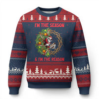 Santa Xmas Ugly Christmas Sweater Baby Jesus Christian Xmas - Wonder Print Shop
