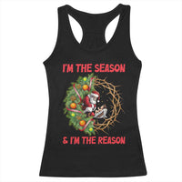 Santa Christmas Racerback Tank Top Baby Jesus Christian Xmas - Wonder Print Shop