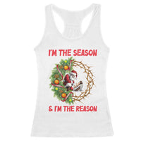 Santa Christmas Racerback Tank Top Baby Jesus Christian Xmas - Wonder Print Shop