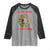 Santa Christmas Raglan Shirt Baby Jesus Christian Xmas - Wonder Print Shop