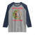 Santa Christmas Raglan Shirt Baby Jesus Christian Xmas - Wonder Print Shop