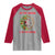Santa Christmas Raglan Shirt Baby Jesus Christian Xmas - Wonder Print Shop