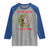 Santa Christmas Raglan Shirt Baby Jesus Christian Xmas - Wonder Print Shop