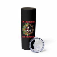 Santa Christmas Skinny Tumbler Baby Jesus Christian Xmas - Wonder Print Shop