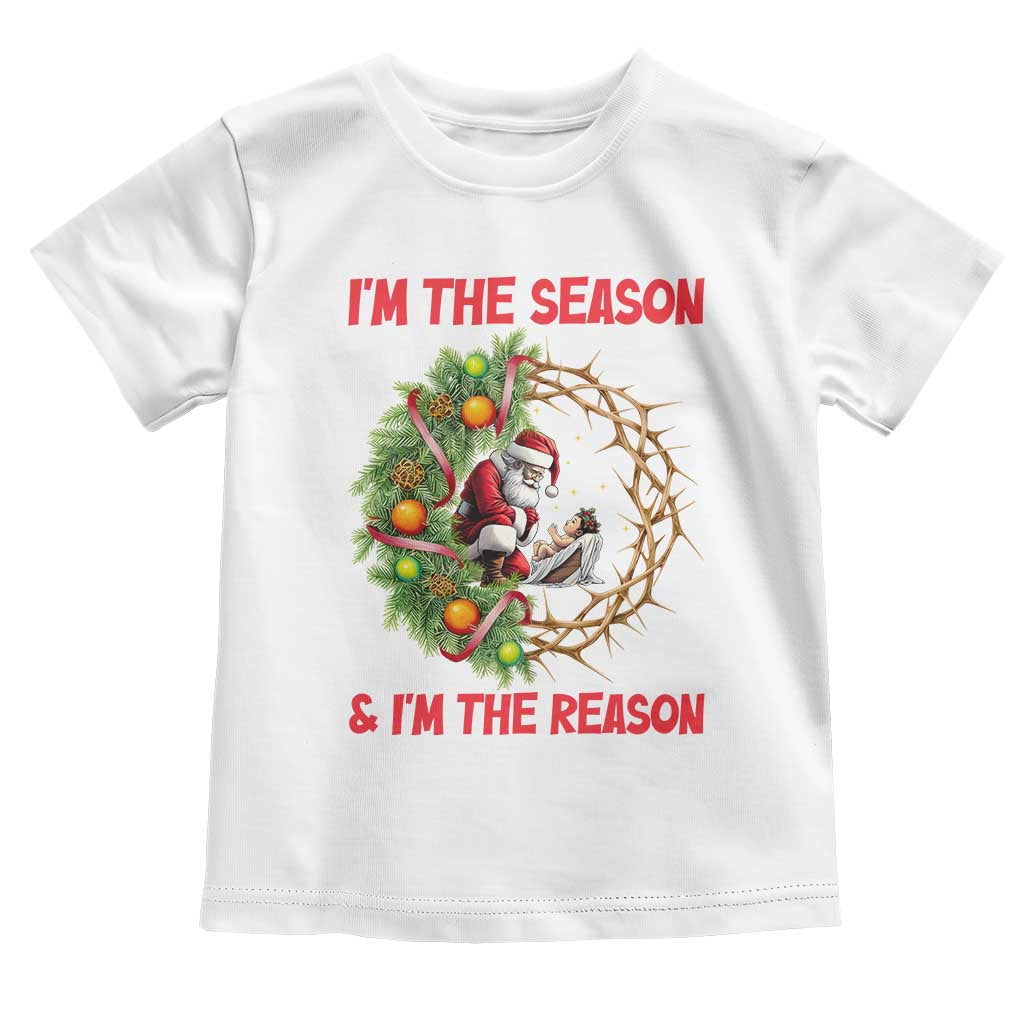 Santa Christmas Toddler T Shirt Baby Jesus Christian Xmas - Wonder Print Shop